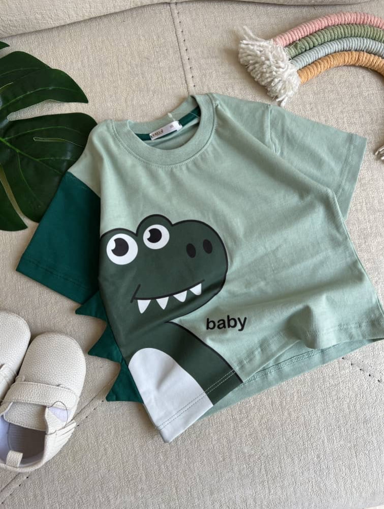 تیشرت آستین کوتاه طرح دایناسور