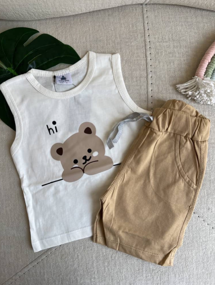 ست رکابی و شلوارک طرح تدی