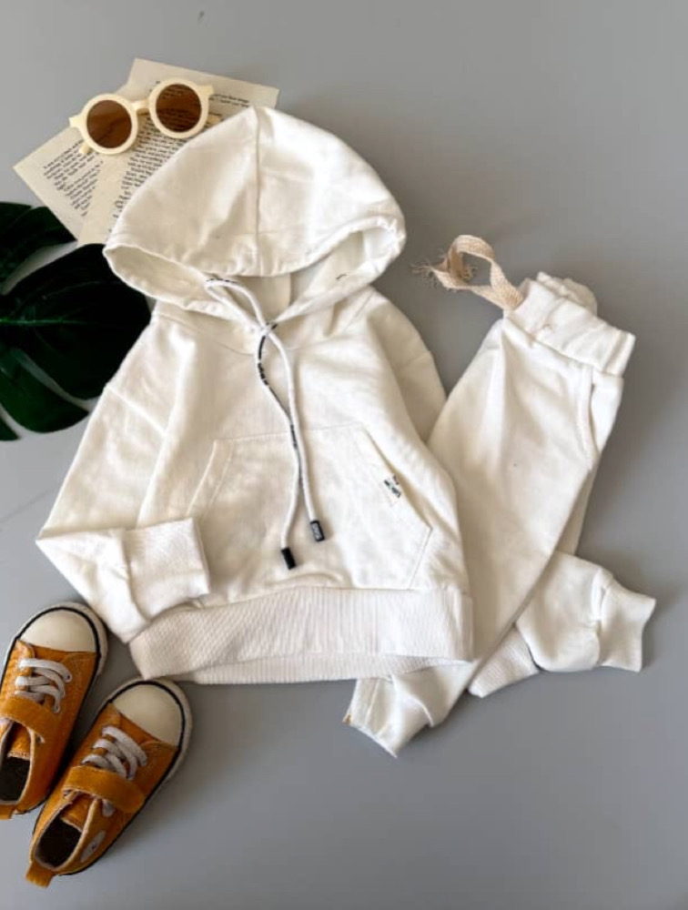 ست هودی شلوار سفید