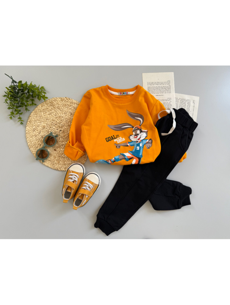 ست دورس و شلوار نارنجی Rabbit