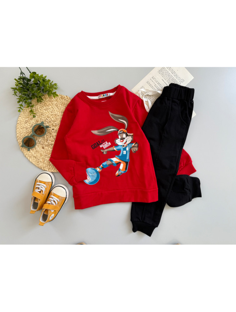 ست دورس و شلوار قرمز Rabbit