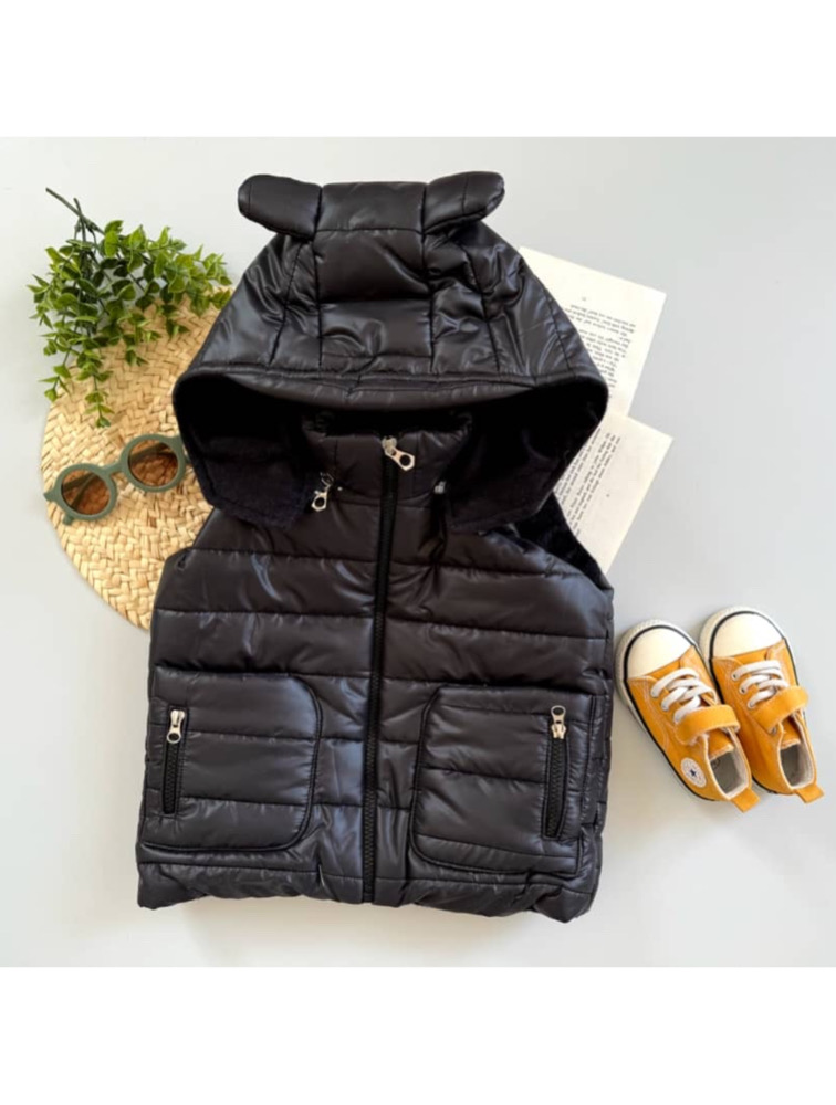 پافر مشکی کلاه خرگوشی