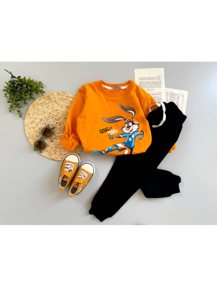 ست دورس و شلوار خرگوشی نارنجی