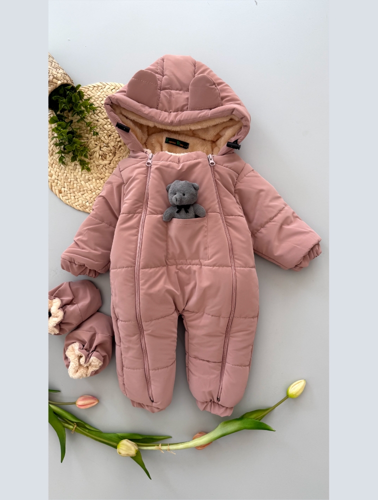 کاپشن سرهمی ساده خرسی کالباسی