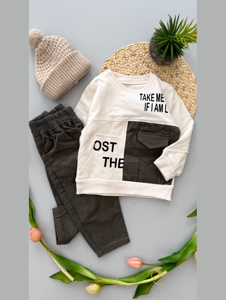 ست دورس شلوار مام سبز