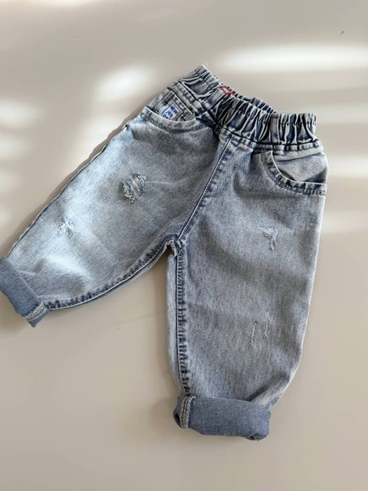 شلوار جین آبی روشن ساده