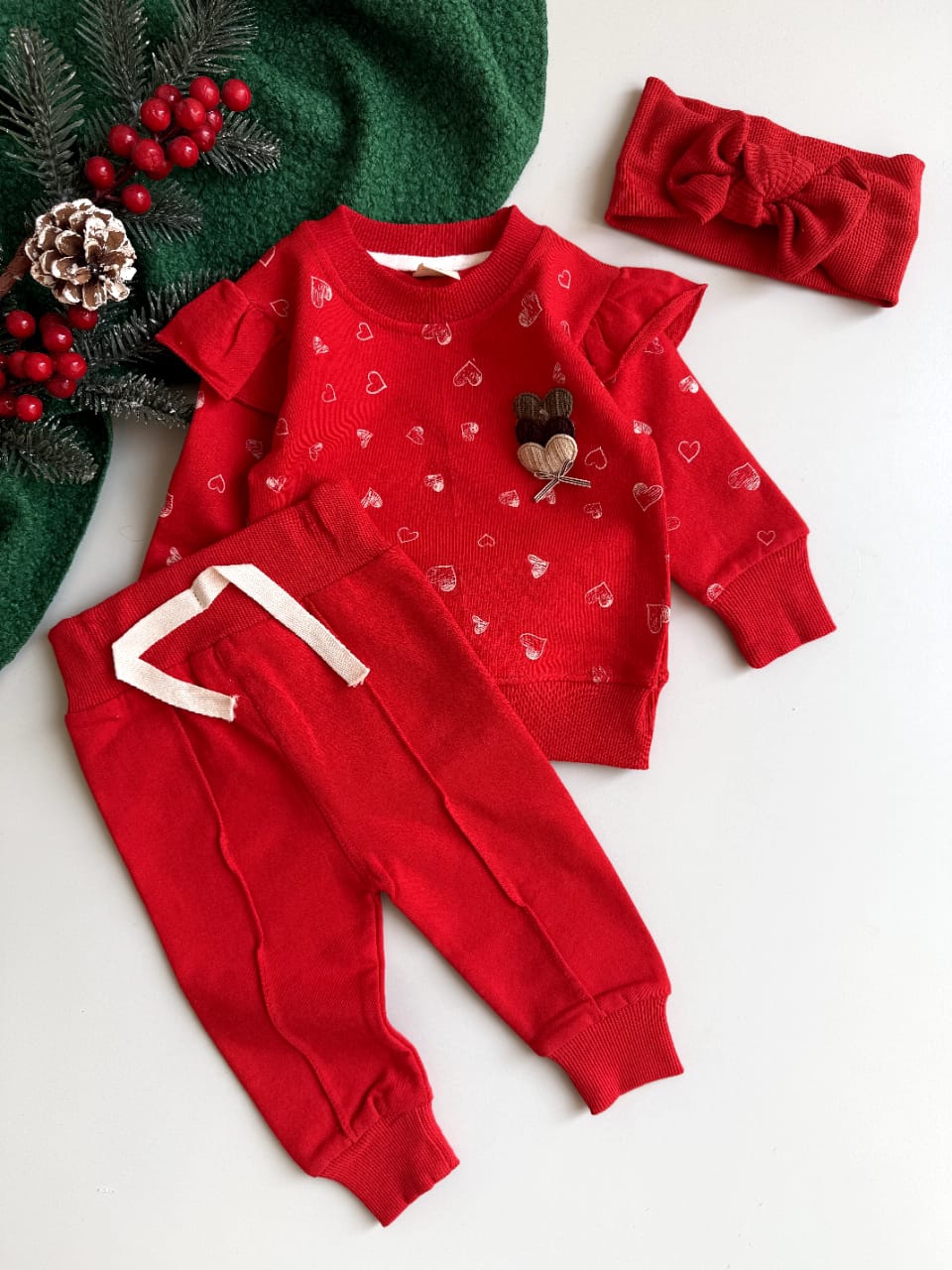 بلوز شلوار قرمز قلب