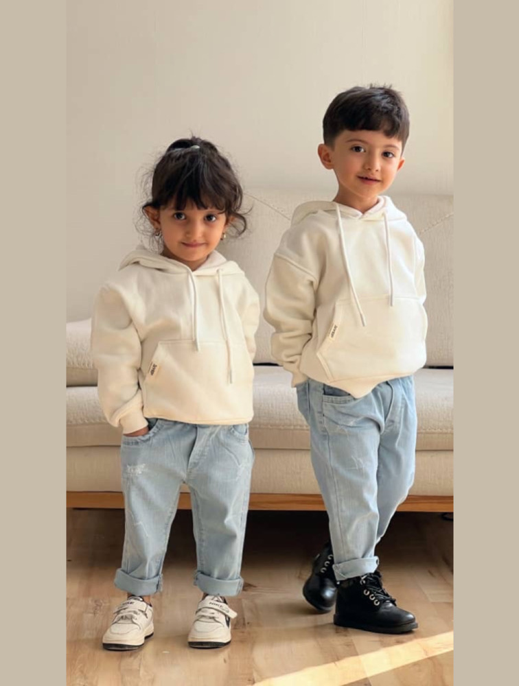 هودی سفید کرک دار