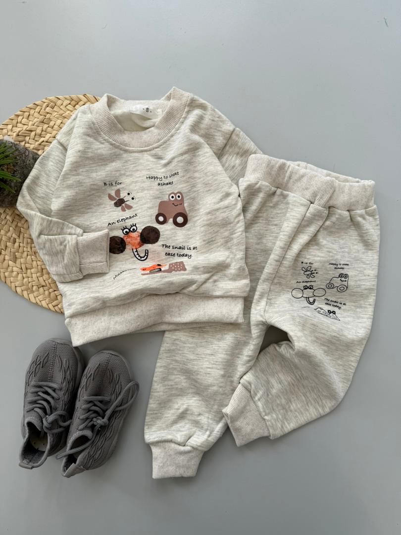 بلوز شلوار لاینر دار قارچ و ماشین