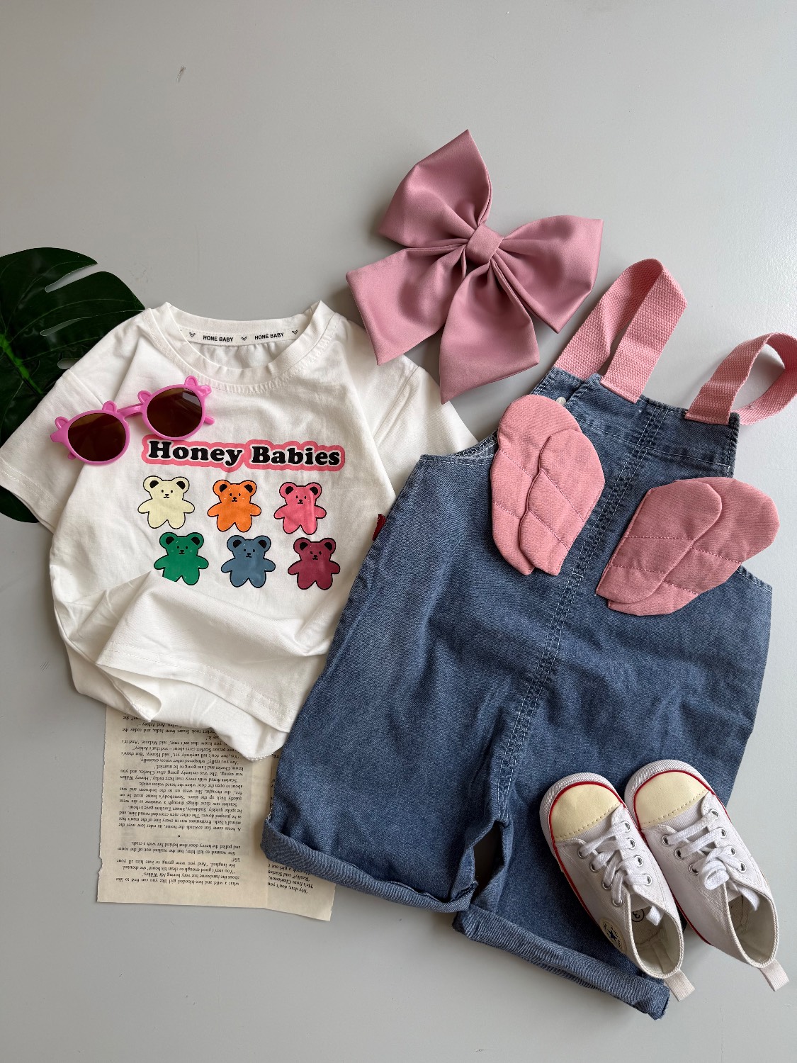 ست تیشرت و بیلر شلوارکی بال فرشته