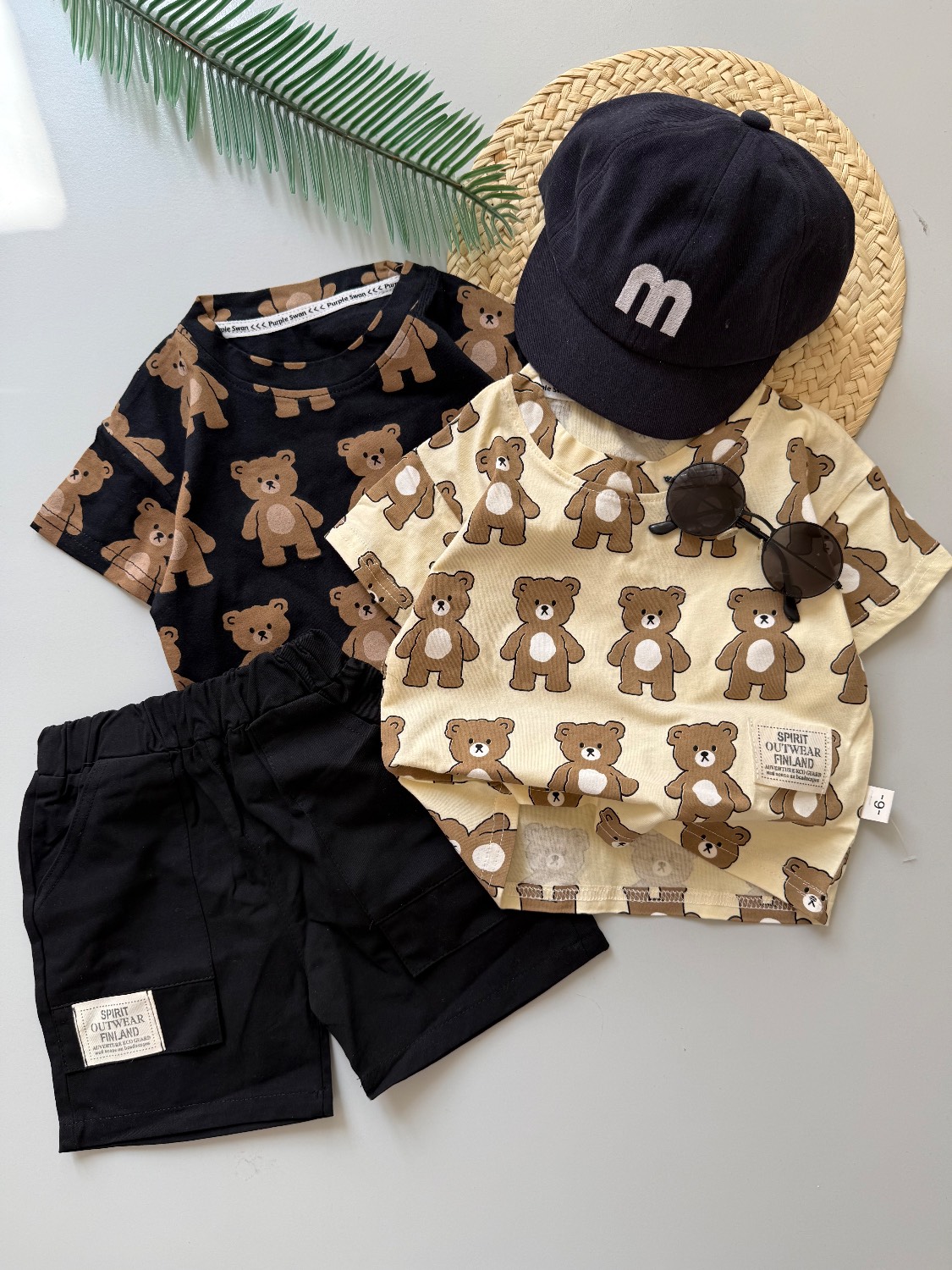 تیشرت شلوارک تمام چاپ تدی